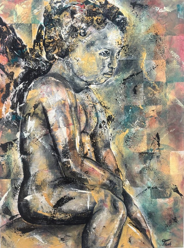 Engel Regenbogen - Kunstwerk von Sabine Türk