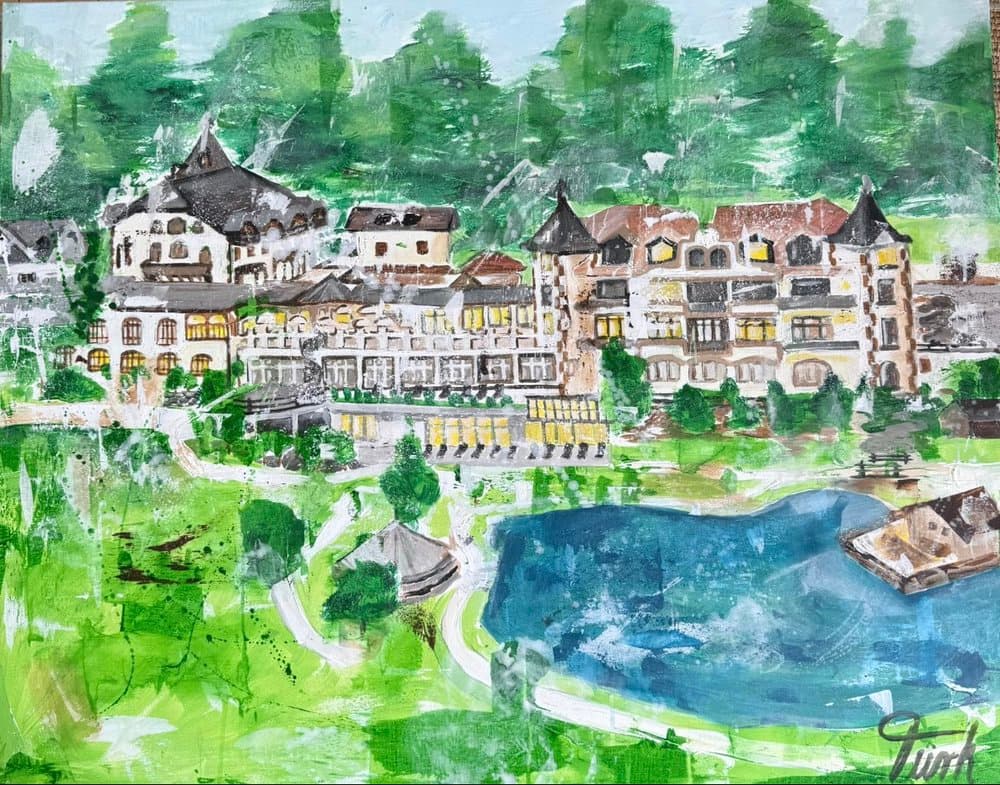 Posthotel  in Sulden am Ortler Italien - Kunstwerk von Sabine Türk