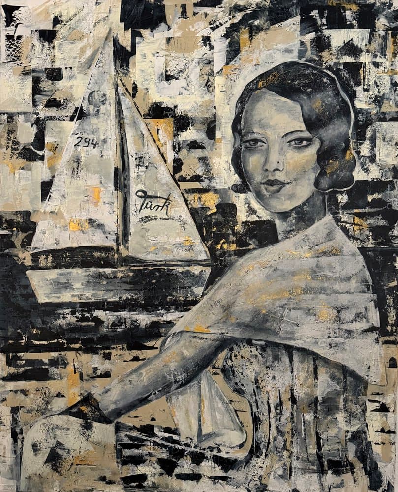 Sehnsucht nach dem Meer  - Acryl auf Leinwand, Februar 2009 - Kunstwerk von Sabine Türk