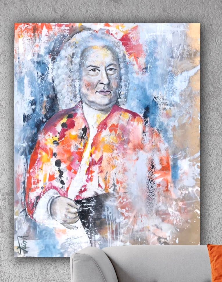 Johann Sebastian Bach - Kunstwerk von Sabine Türk