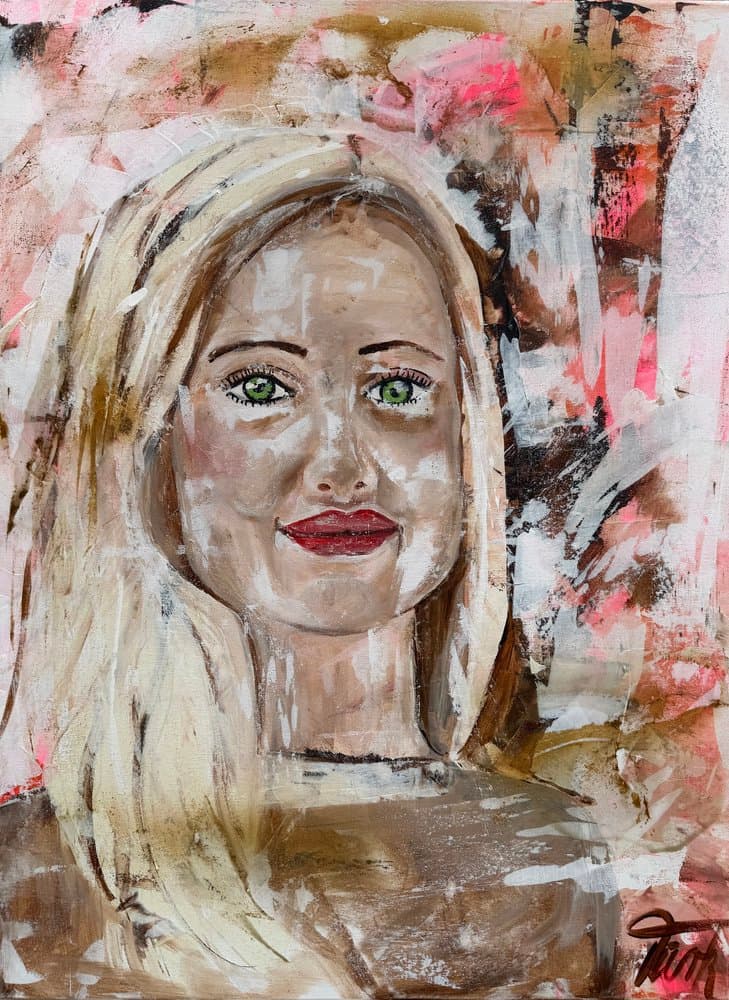 Mädchen - Acryl auf Leinwand, Februar 2026 - Kunstwerk von Sabine Türk