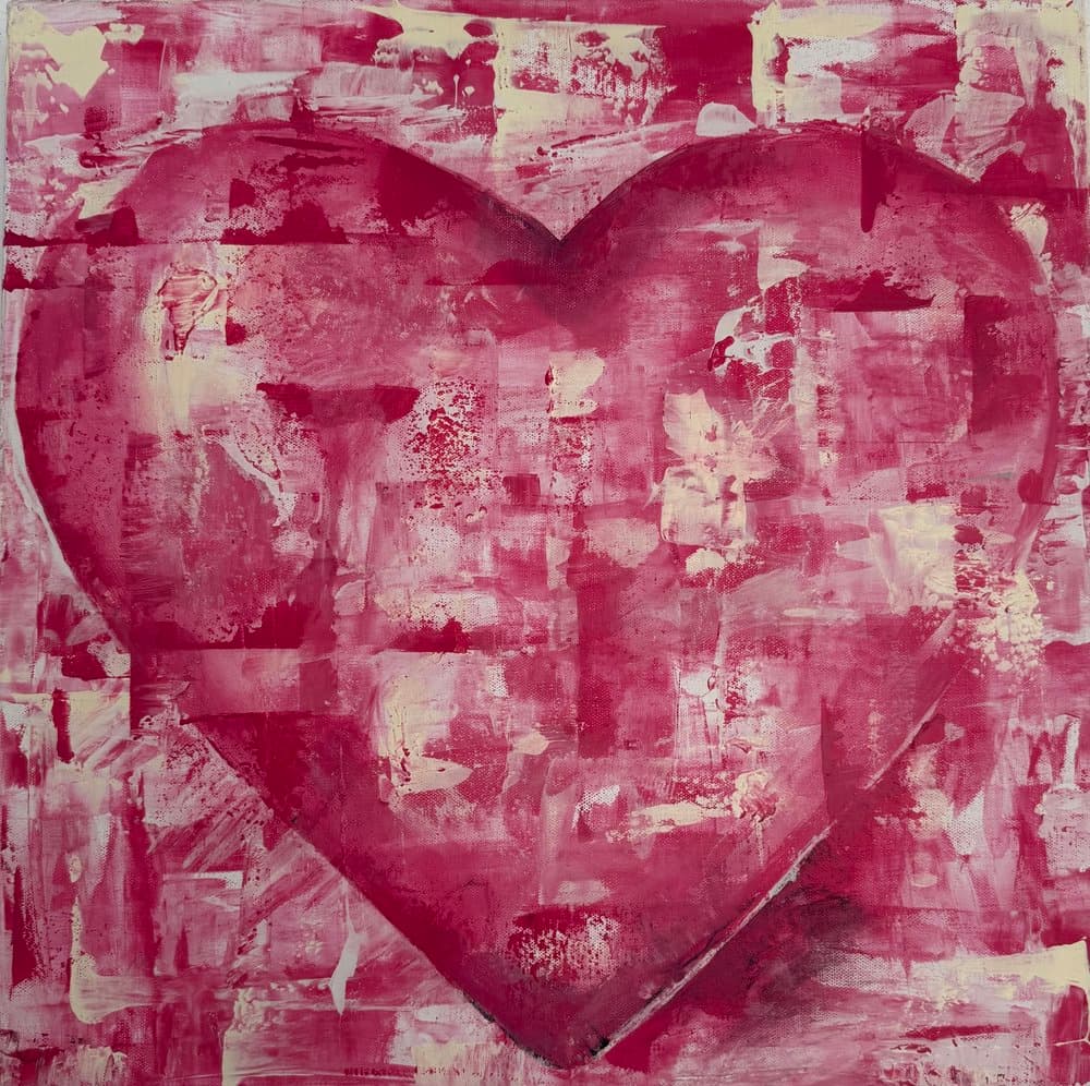 Herz Pink - Kunstwerk von Sabine Türk