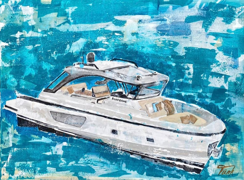 Blue Game - Kunstwerk von Sabine Türk