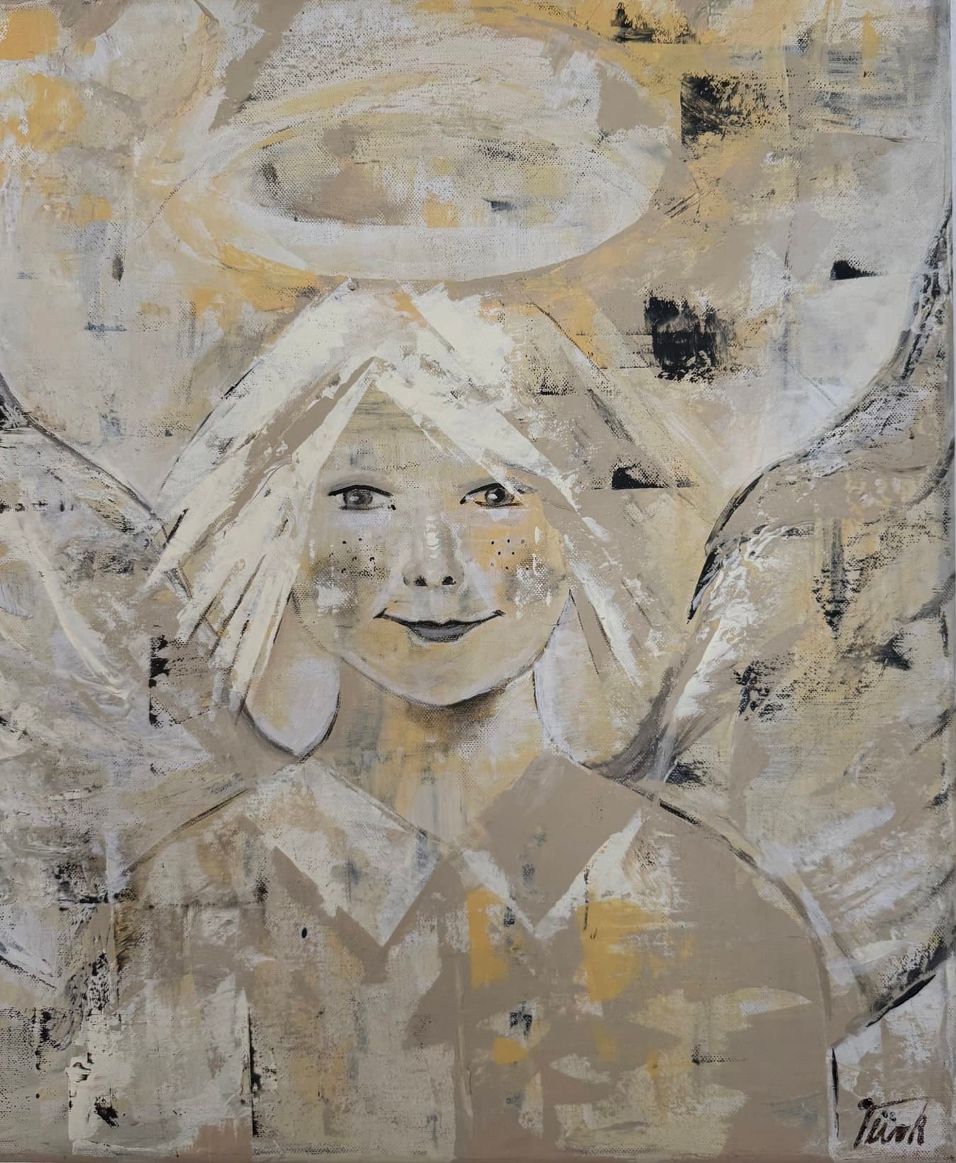 Frecher Engel - Kunstwerk von Sabine Türk