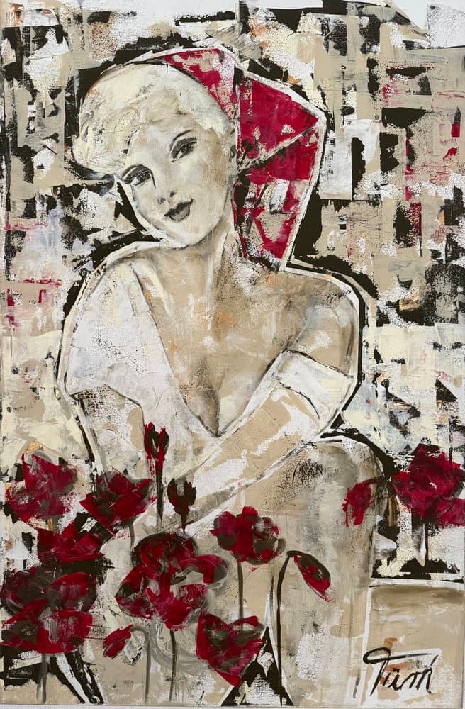 Die Gärtnerin - Acryl auf Leinwand, September 2011 - Kunstwerk von Sabine Türk