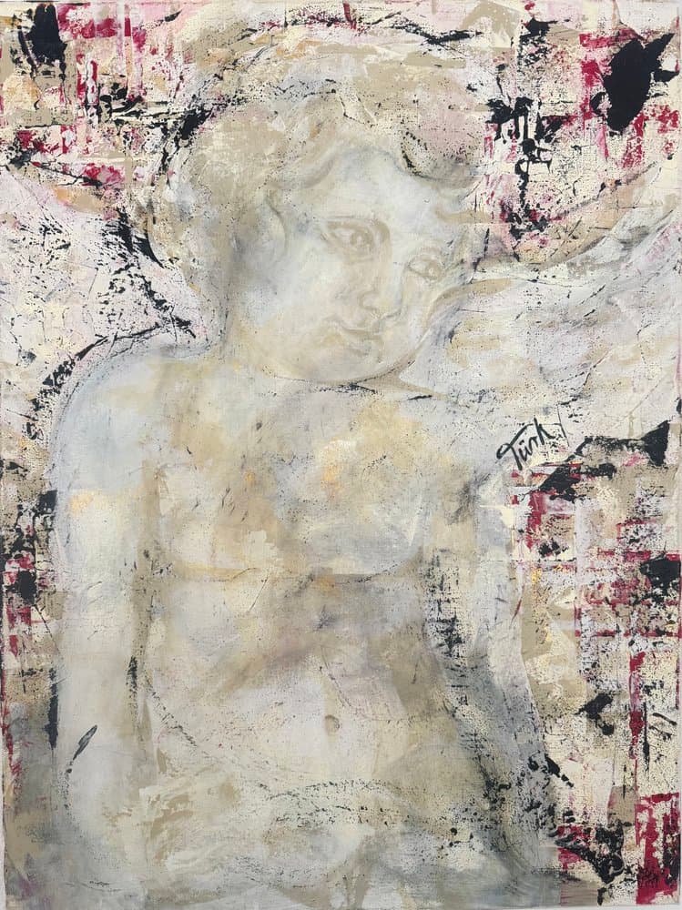 Engel Steinfarben - Kunstwerk von Sabine Türk