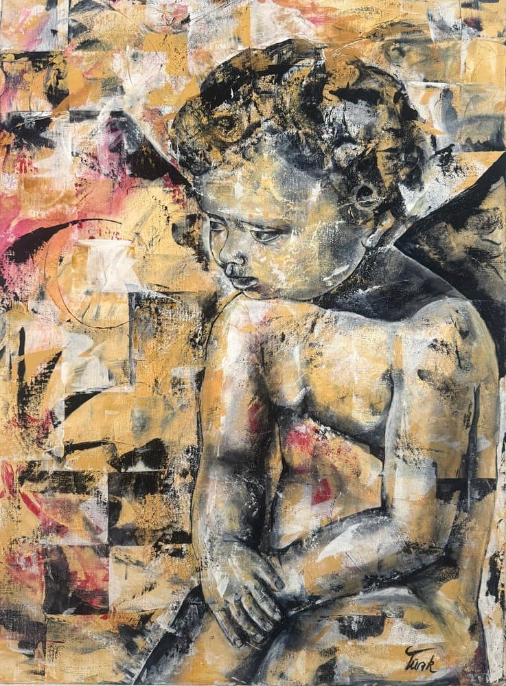 Engel Vanille Indigo  - Kunstwerk von Sabine Türk