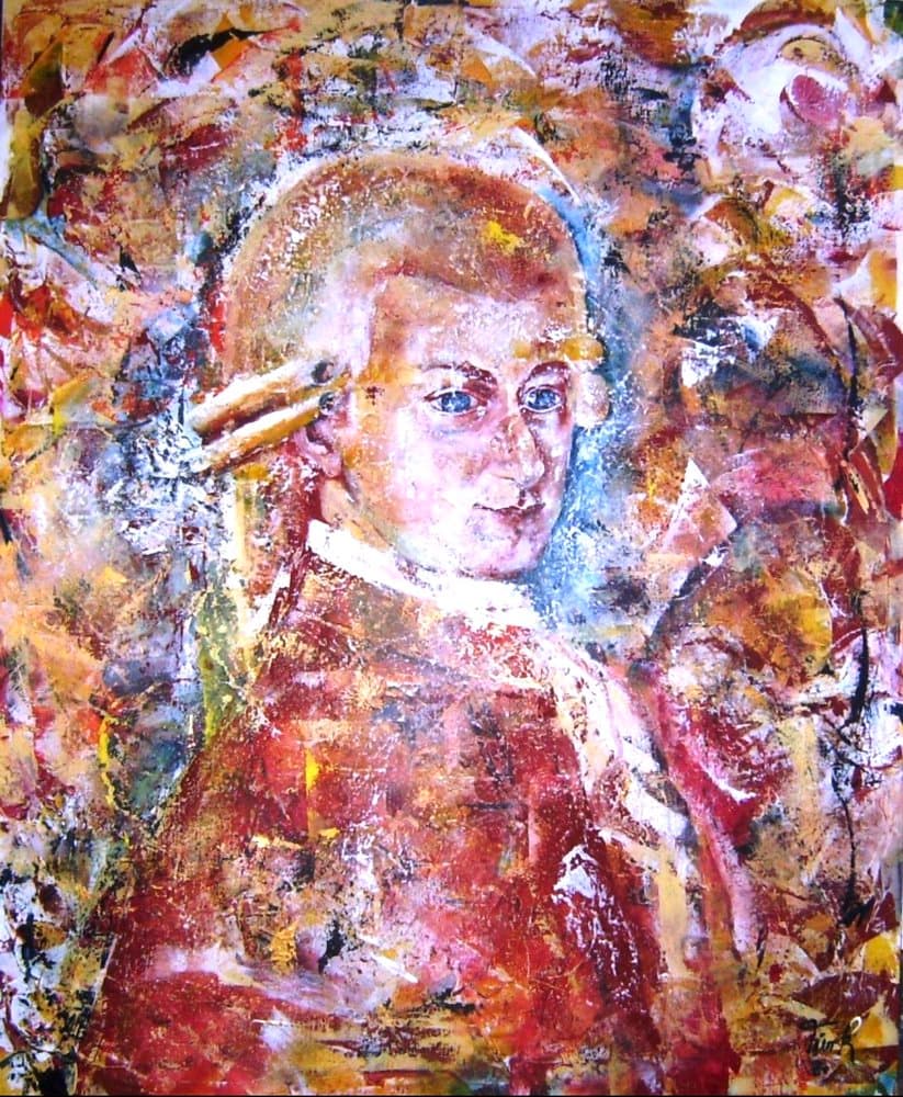 Wolfgang Amadeus Mozart - Kunstwerk von Sabine Türk