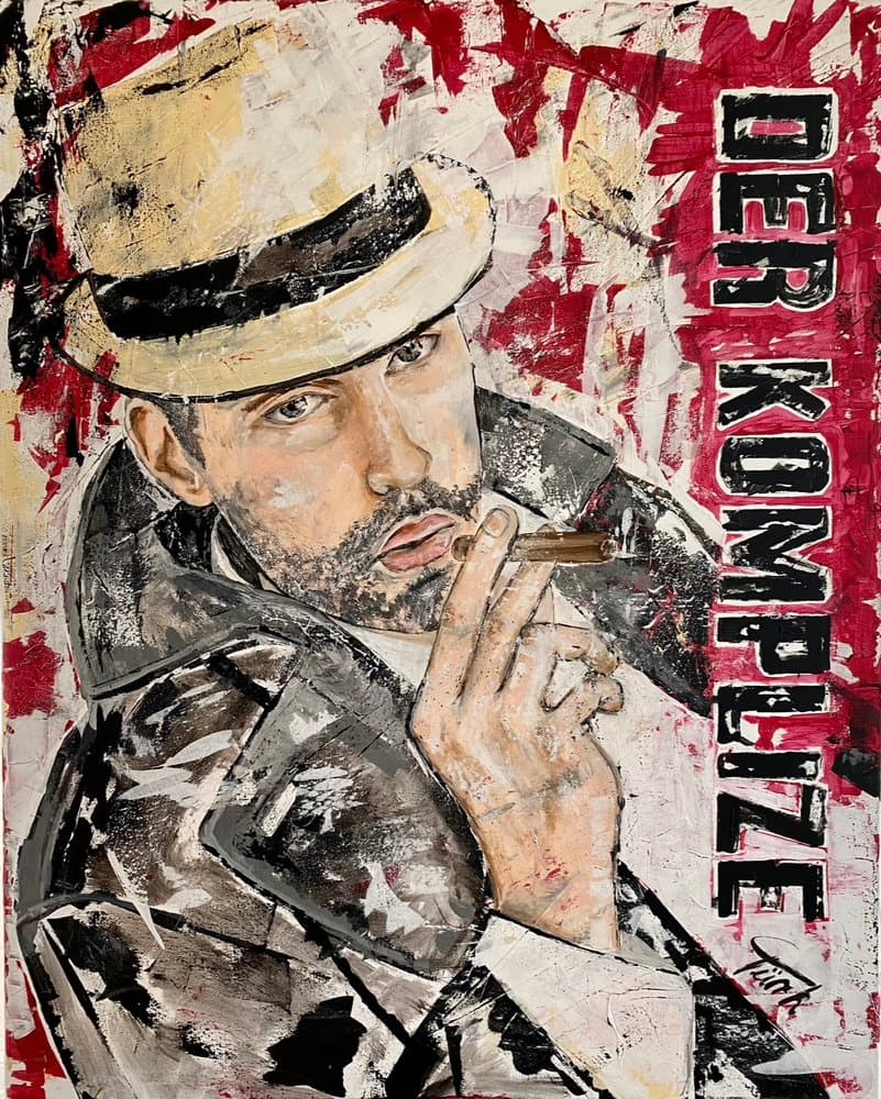 Der Komplize - Acryl auf Leinwand, Oktober 2023 - Kunstwerk von Sabine Türk