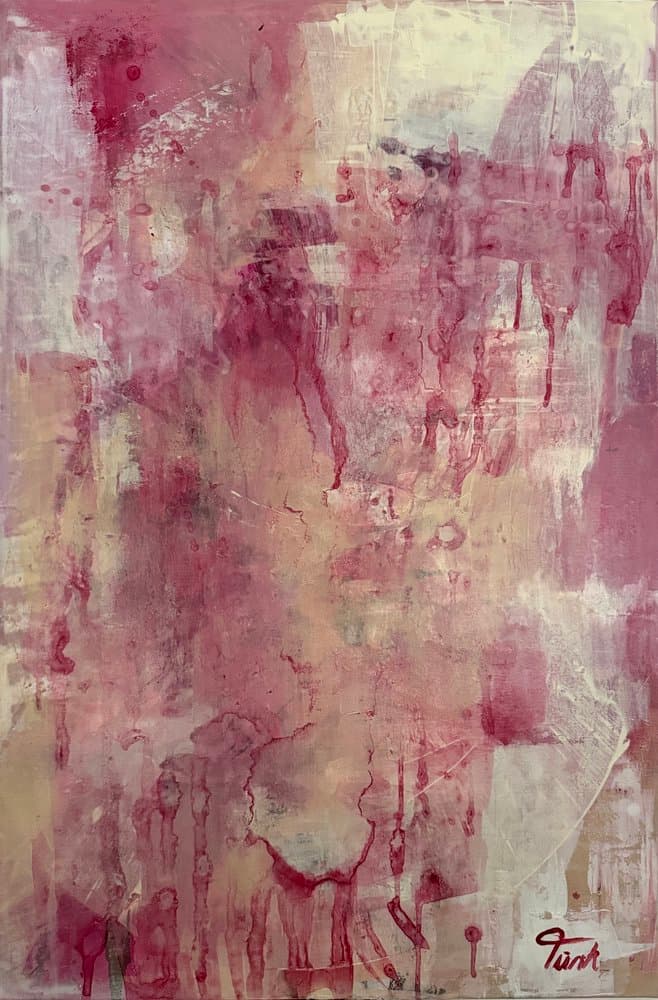 Abstrakt Rosa - Kunstwerk von Sabine Türk