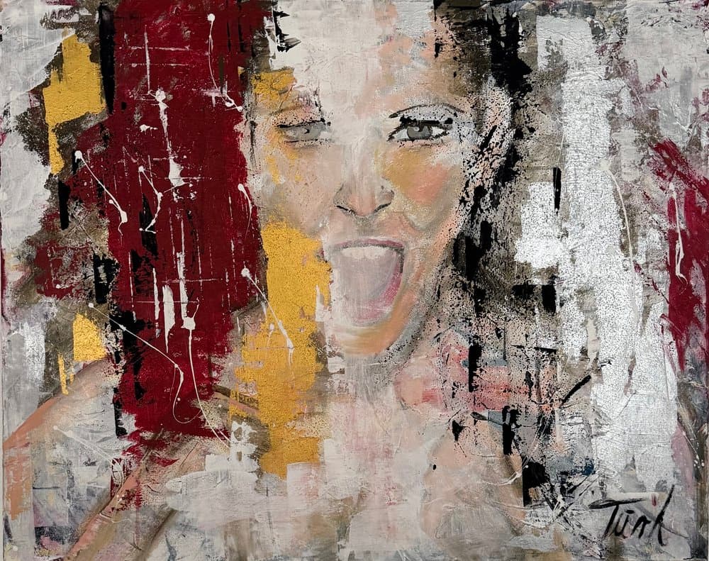 Portrait Abstrakt - Kunstwerk von Sabine Türk