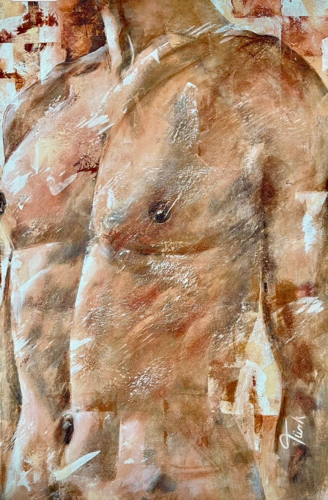 Akt Mann - Kunstwerk von Sabine Türk