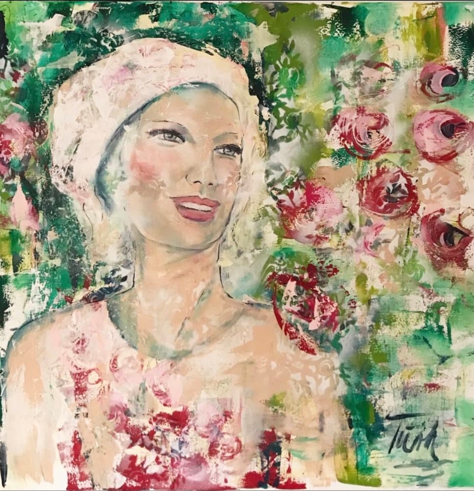 Frau mit Mütze - Kunstwerk von Sabine Türk