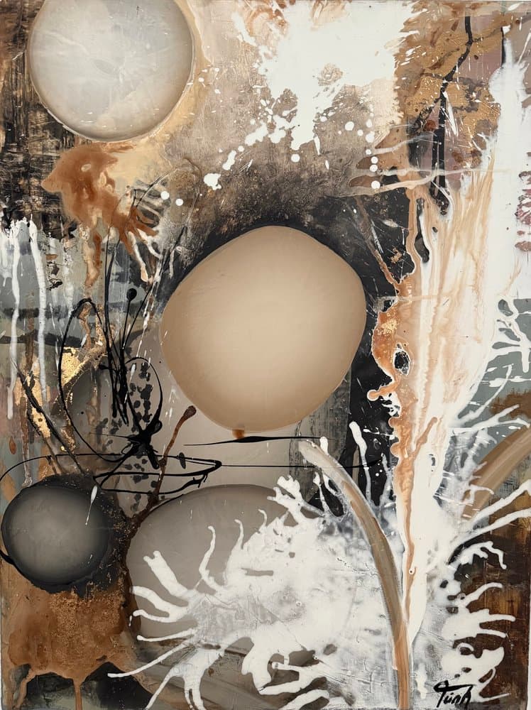 Abstrakt Nougat - Kunstwerk von Sabine Türk