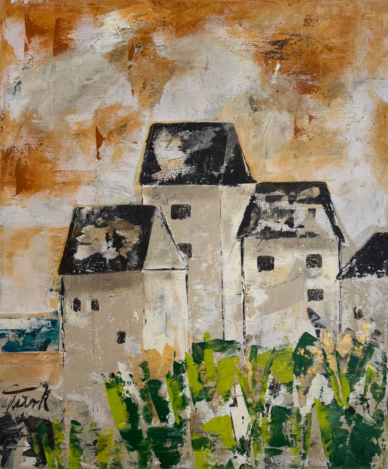 Strandhäuser  - Kunstwerk von Sabine Türk