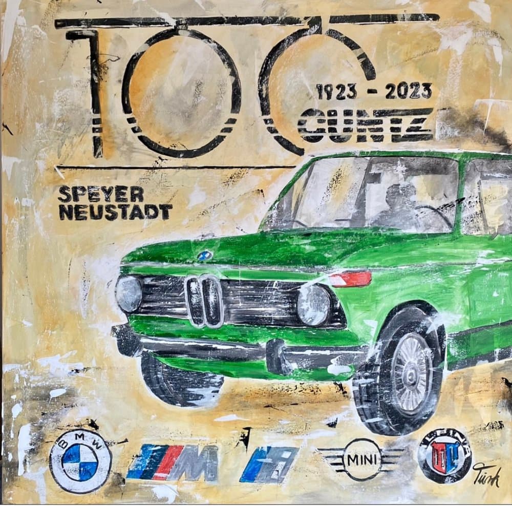 BMW Oldtimer - Acryl auf Leinwand, Oktober 2023 - Kunstwerk von Sabine Türk