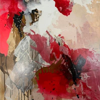 Abstrakt Blumen Rot - Galerie Bild 1