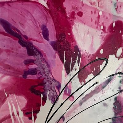 Abstrakt Pink Weiss - Galerie Bild 1