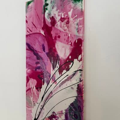 Abstrakt Pink Weiss - Galerie Bild 2