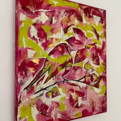 Vogel mit Blüte - Galerie Bild 2