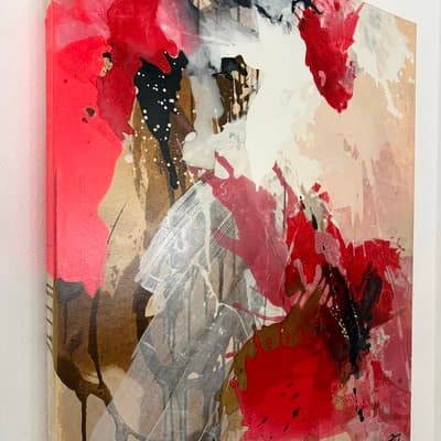 Abstrakt Blumen Rot - Galerie Bild 2