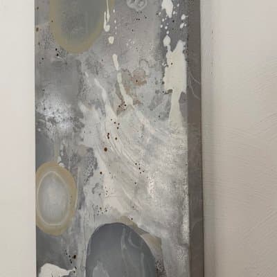 Abstrakt Silber Grau - Galerie Bild 2