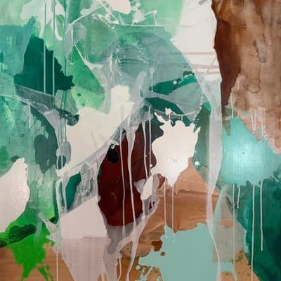 Abstrakt Grün Braun - Galerie Bild 1