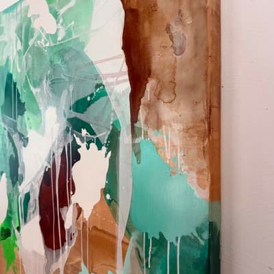 Abstrakt Grün Braun - Galerie Bild 2